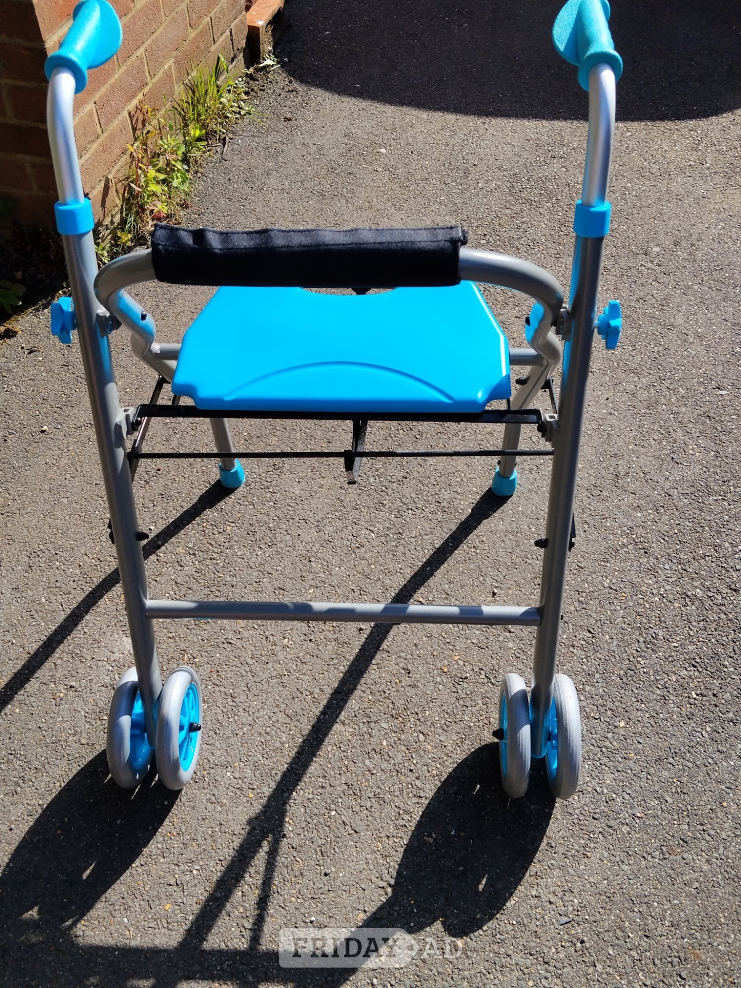 CareCo Pano 2.0 Lightweight Wheeled Walker with Seat Blue - Mobility