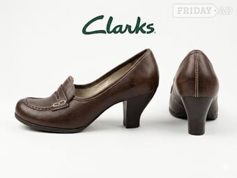 CLARKS Closed Heels Agra Hills Chocolate LEA, UK size 7/ EUR 41