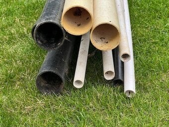 Plastic Pipes - bundle various sizes.