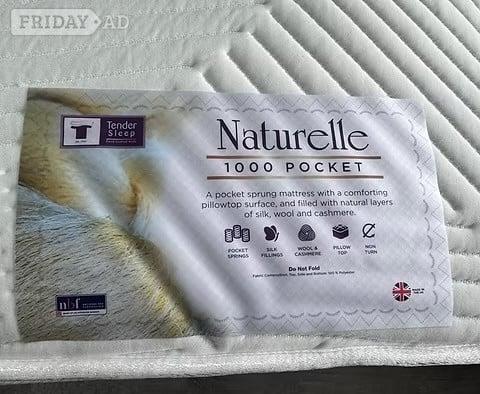 Rotherham SINGLE NATURELLE 1000 POCKET MATTRESS 2 DRAWERS & HEADBOARD 