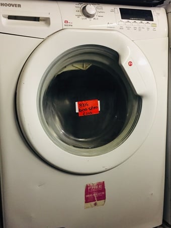 Hoover 8KG load , 1600 rpm washing machine.
