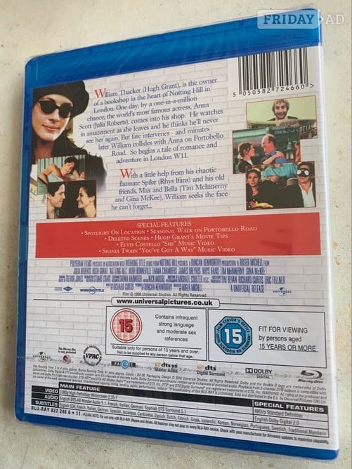Notting Hill Blue Ray DVD