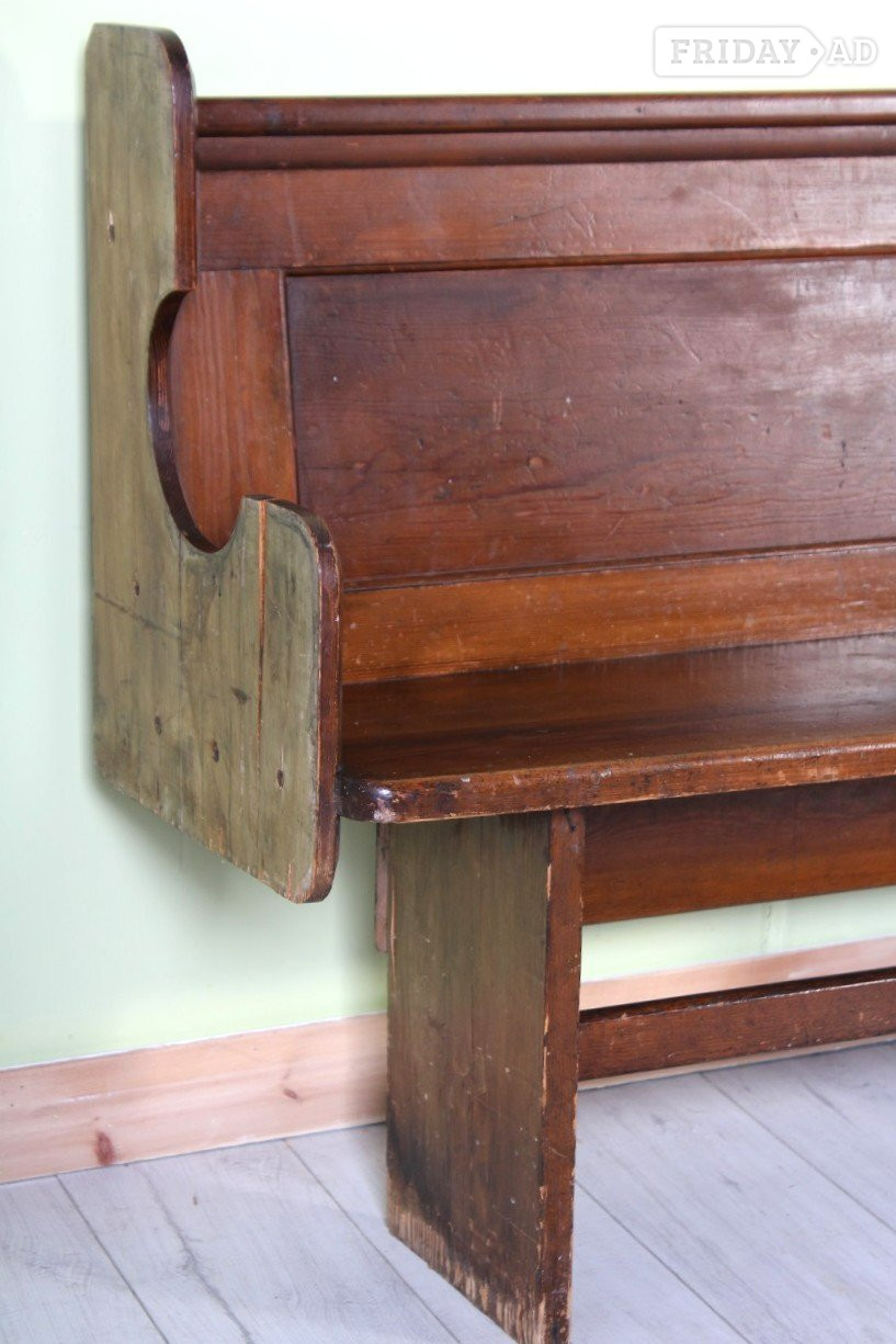 Hailsham Delivery options - Old Solid Oak Church Pew Bench Seating Hallway