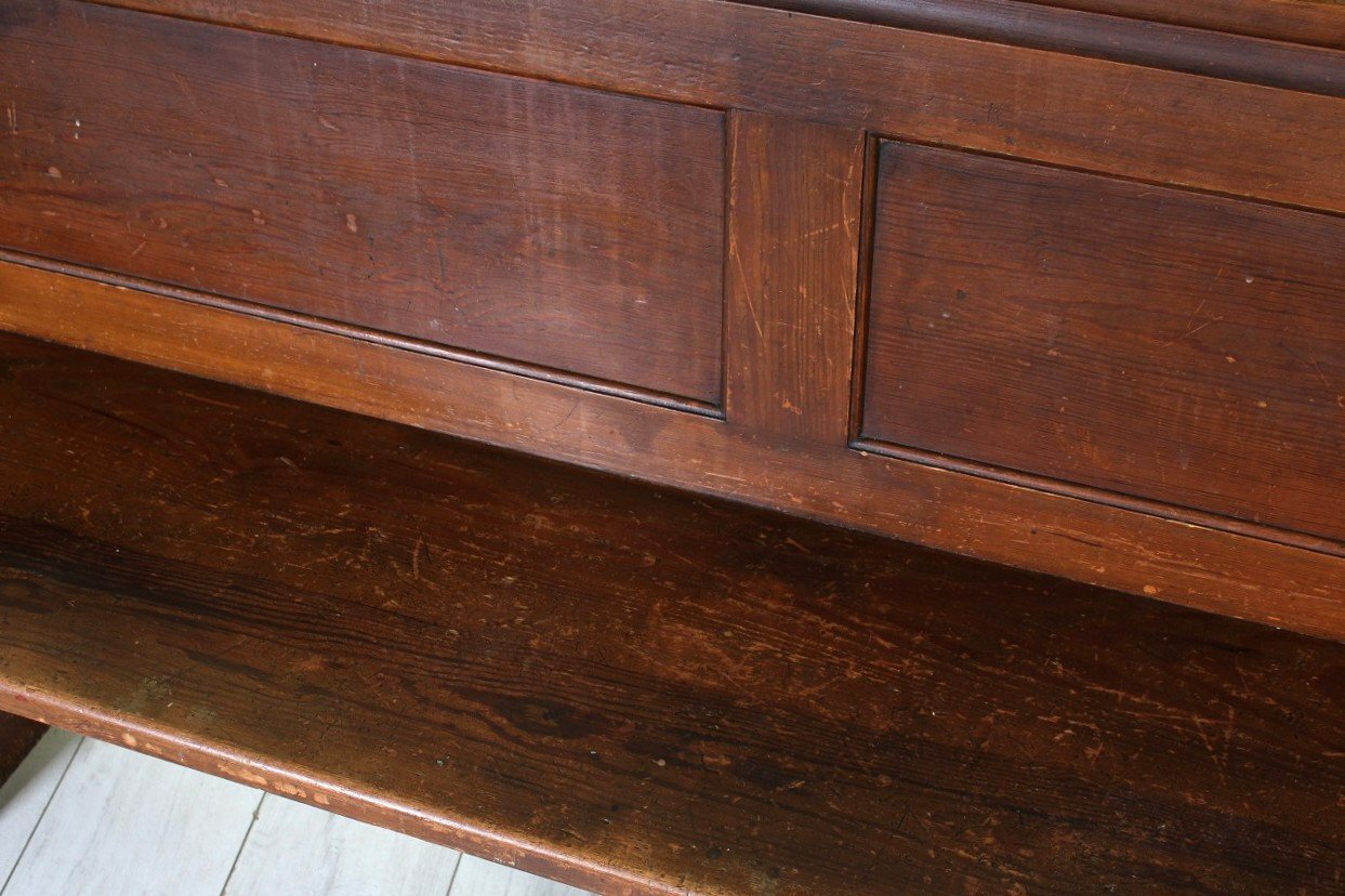 Delivery options - Old Solid Oak Church Pew Bench Seating Hallway