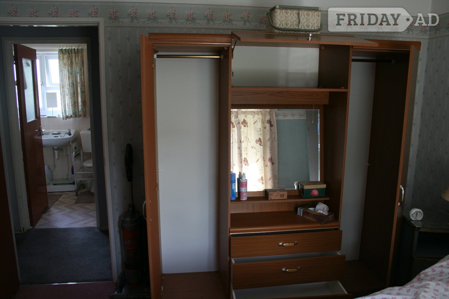 MUST GO ASAP. Bedroom wardrobe and chest of drawers