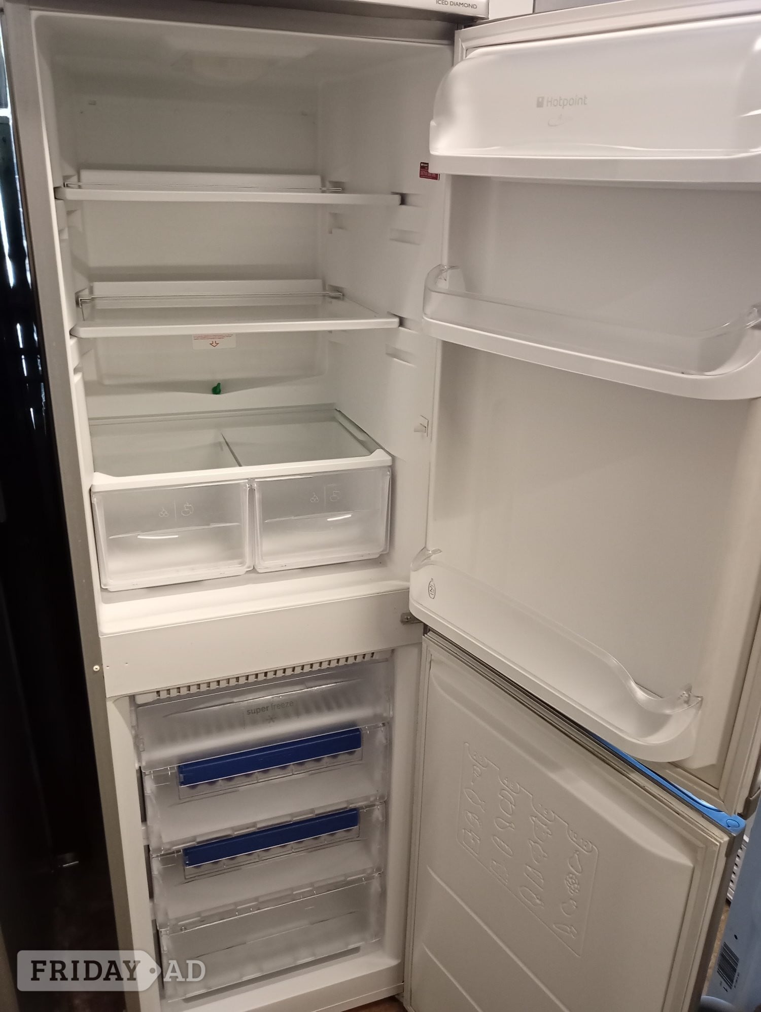 Hotpoint frost free silver fridge freezer 