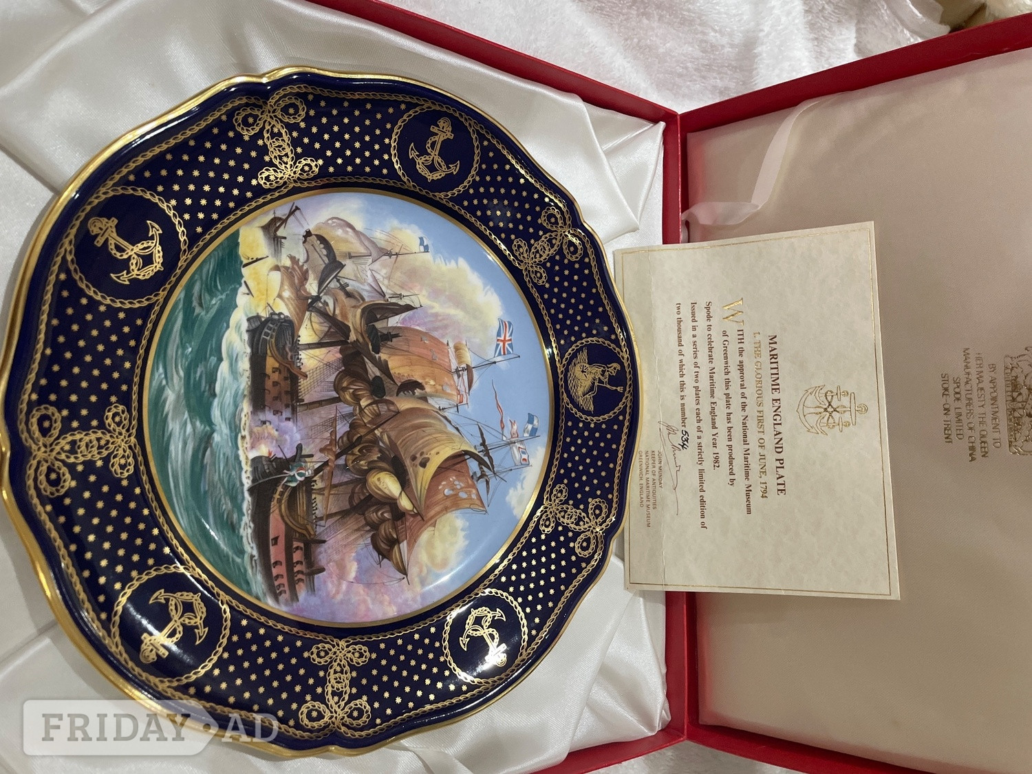 Spode No 1 Maritime England Plate in Clevedon