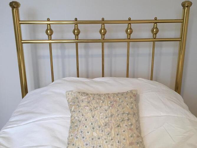 BRASS HEADBOARD for Single Bed modern style excellent condition 