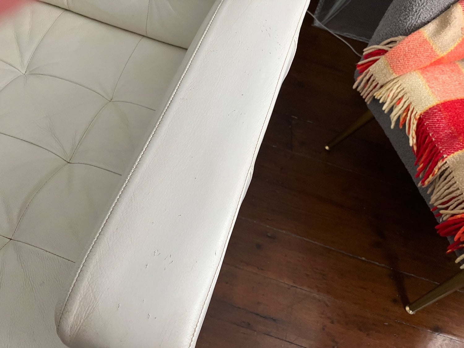 White Leather Sofa