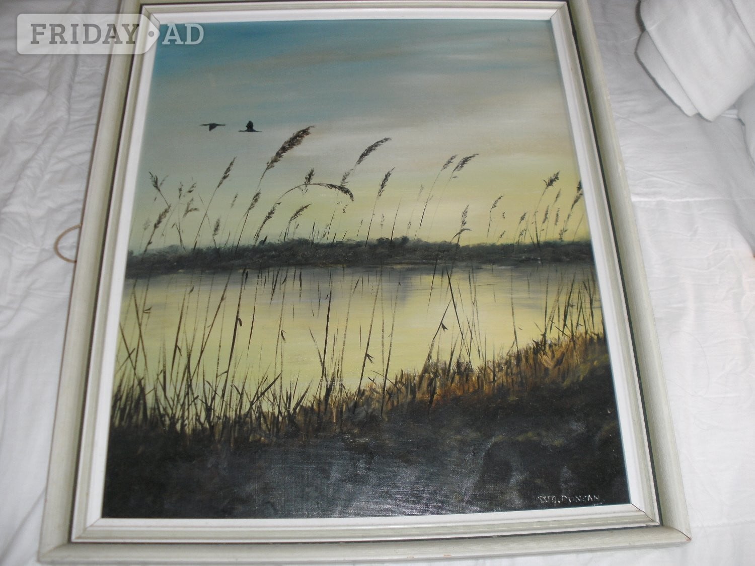 original watercolour of marshland scene in Crowborough