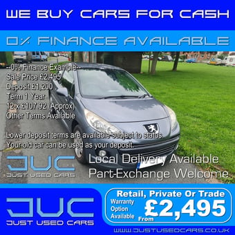 Peugeot 207 1.4 Sport (Manual Petrol) 59 Reg 2010 59,604 miles