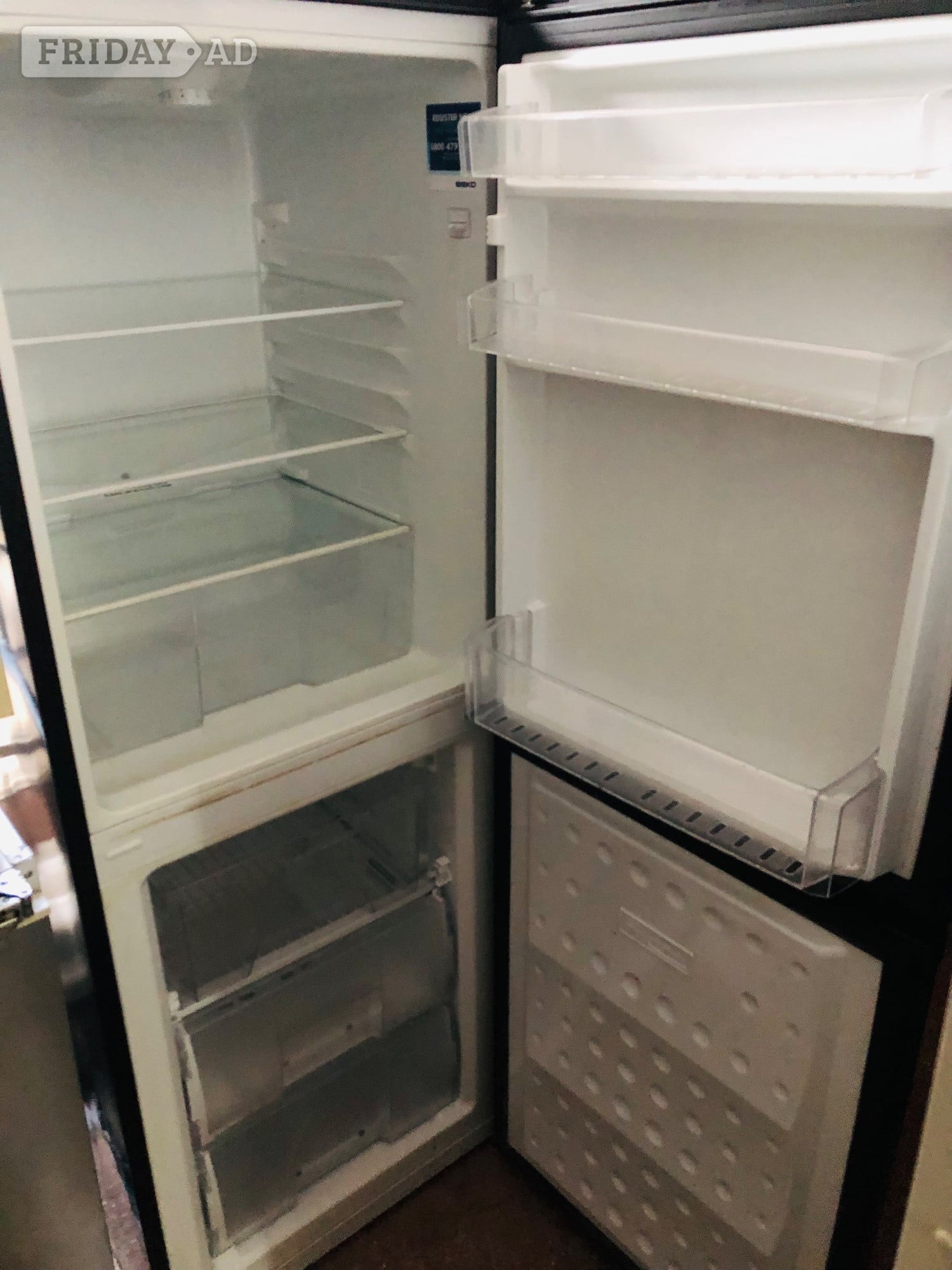 Black Beko frost free A+ class fridge freezer  in Banbury