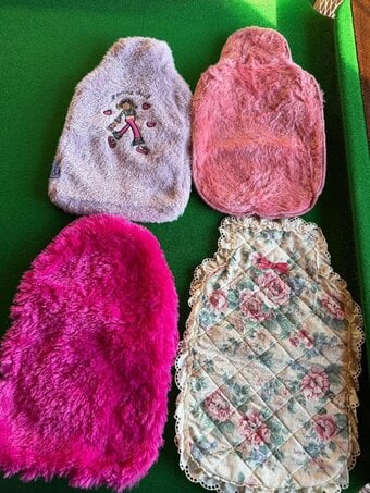 Hot water bottle covers, 50p each