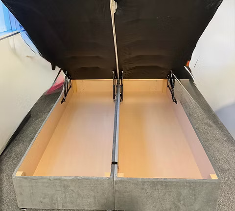 DIVAN OTTOMAN BED WITH 20 INCH HEADBOARD - DOUBLE