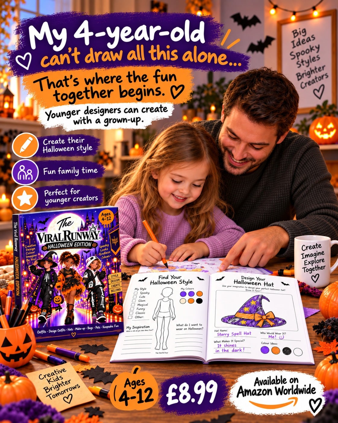 London Halloween Activity Book for Kids – Fashion & Costume Design