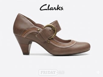 Clarks eastern med Khaki leather womens leather  size 6.5