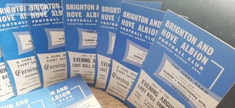 Brighton & Hove albion football programes notes 1950s and 60s