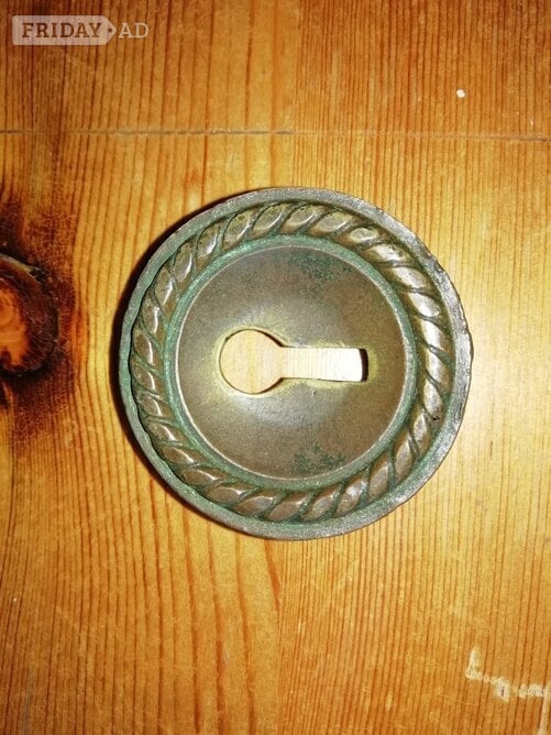 Hove Letterbox, door handle & key escutcheon in solid brass