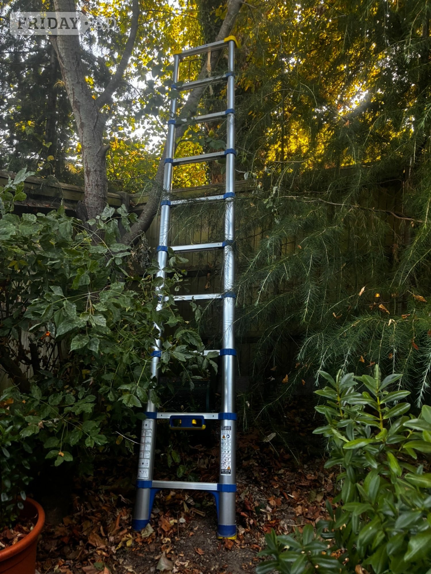 Battle Werner Telescopic Extension Ladder 2.9m 10 Rung 150kg Auto Lock