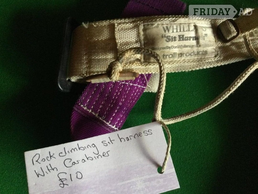 Rock climbing harness.