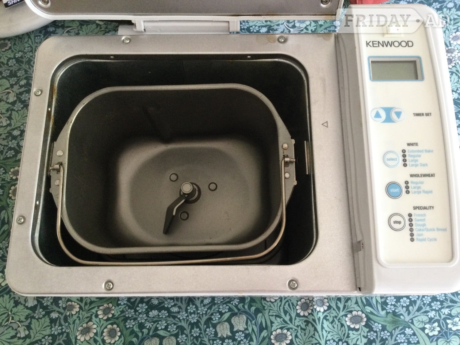 Bread maker Rapid bake
