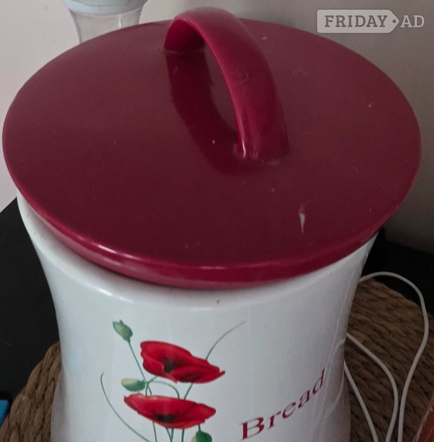 Bread bin with poppy  in Bedford