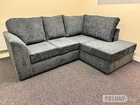 BYRON CORNER SOFA IN GREY CARLTON - PICTURE SHOWS RIGHT HAND in Rotherham