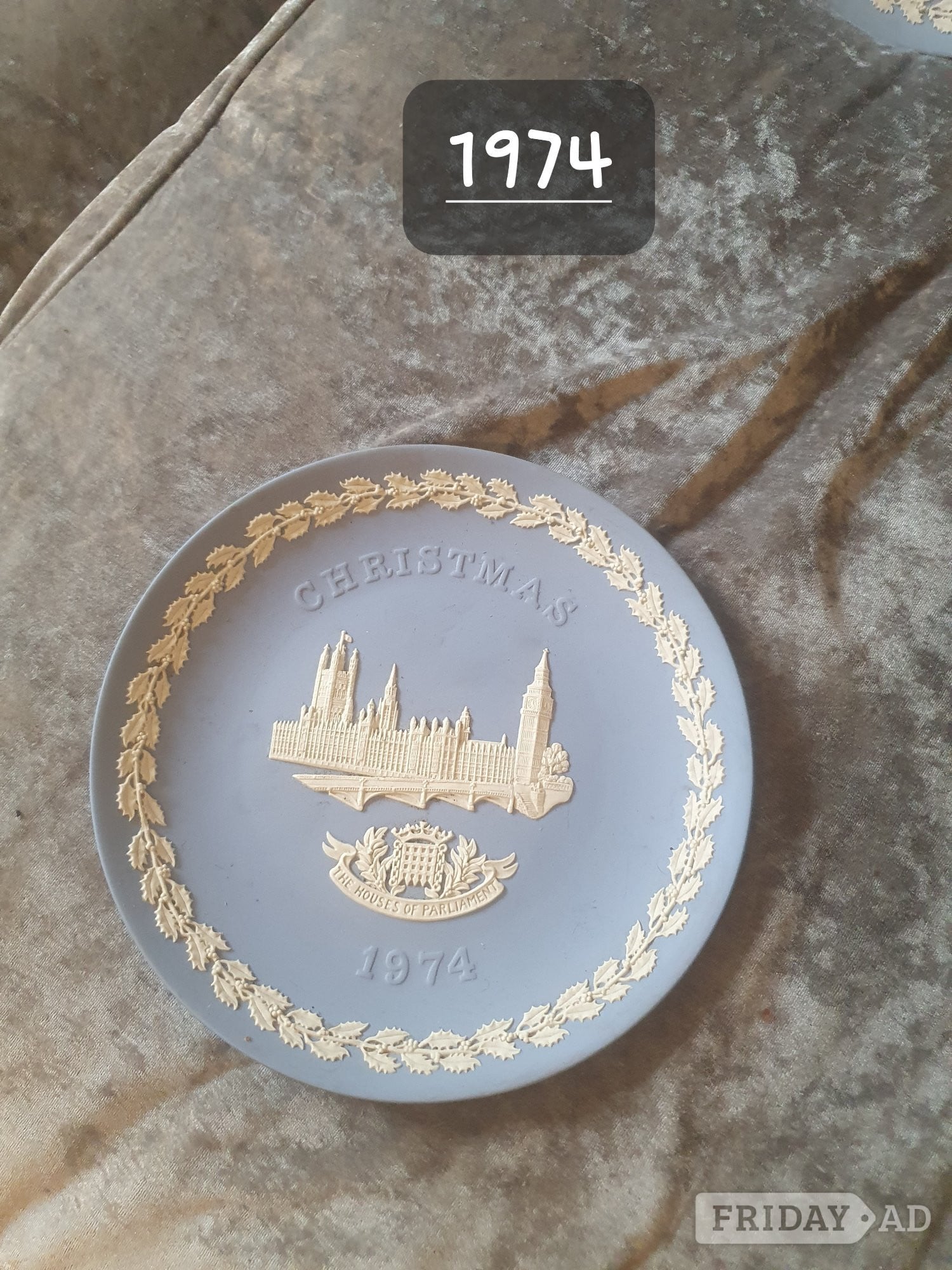 Set of 9 Wedgwood blue and white Jasperware Christmas plates p - Antiques & Collectables in Bristol