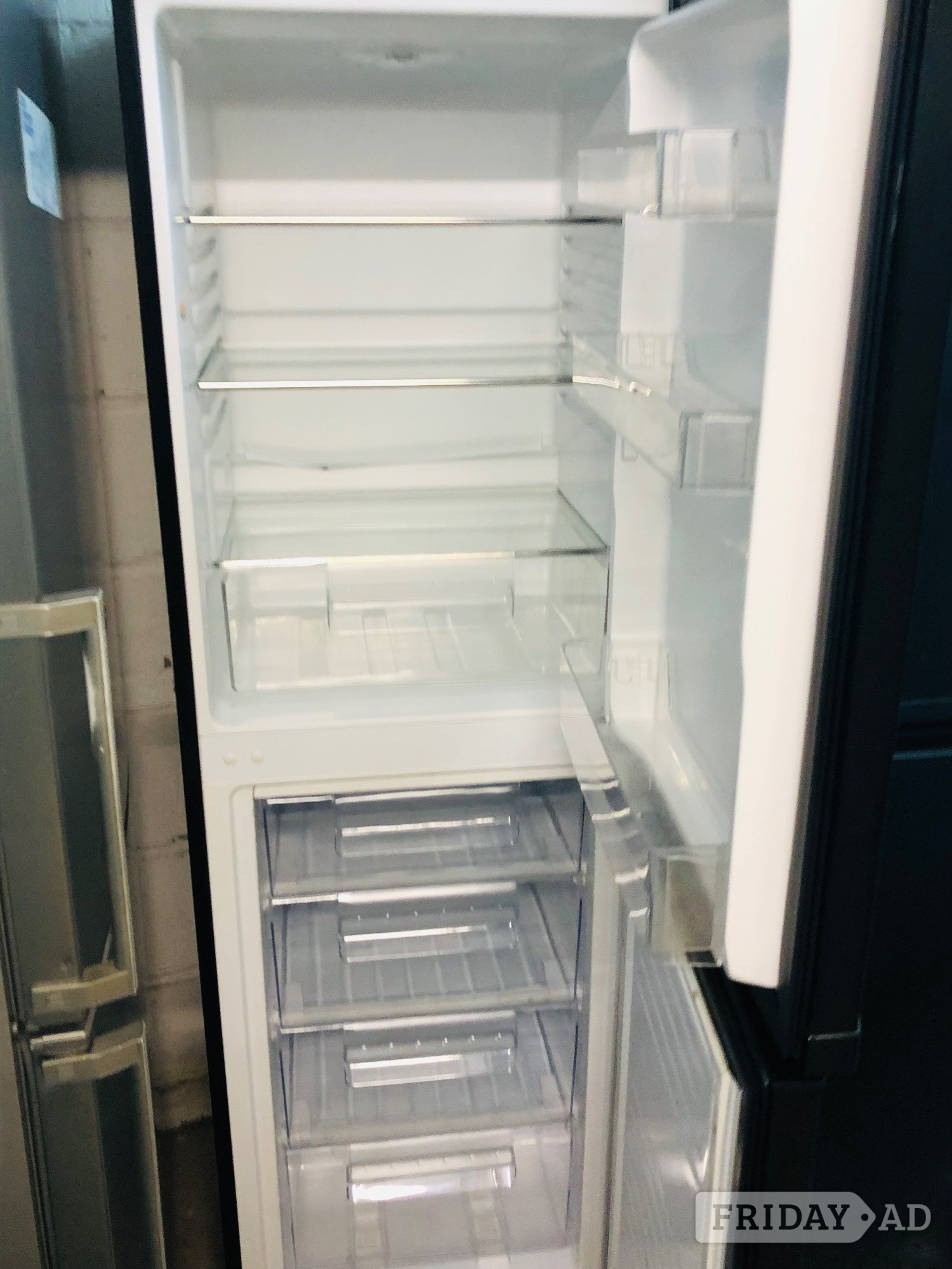 Swan black frost free fridge freezer in excellent condition  in Banbury