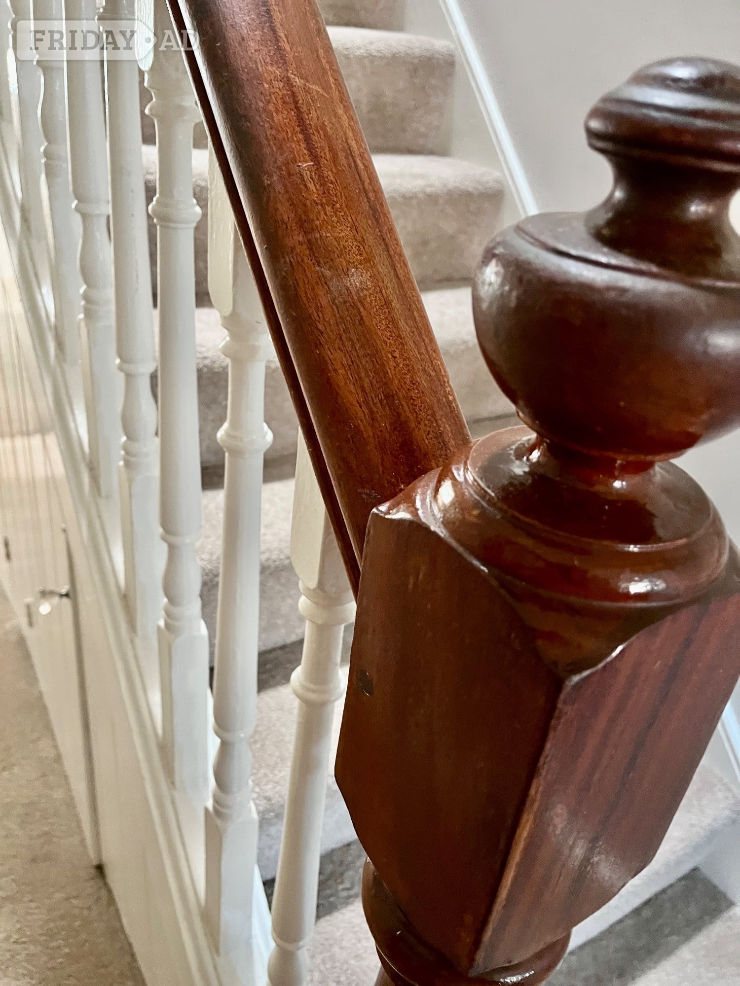 Eastbourne Wooden Victorian /Edwardian Stair Wood NEWEL POSTS  secondhand 