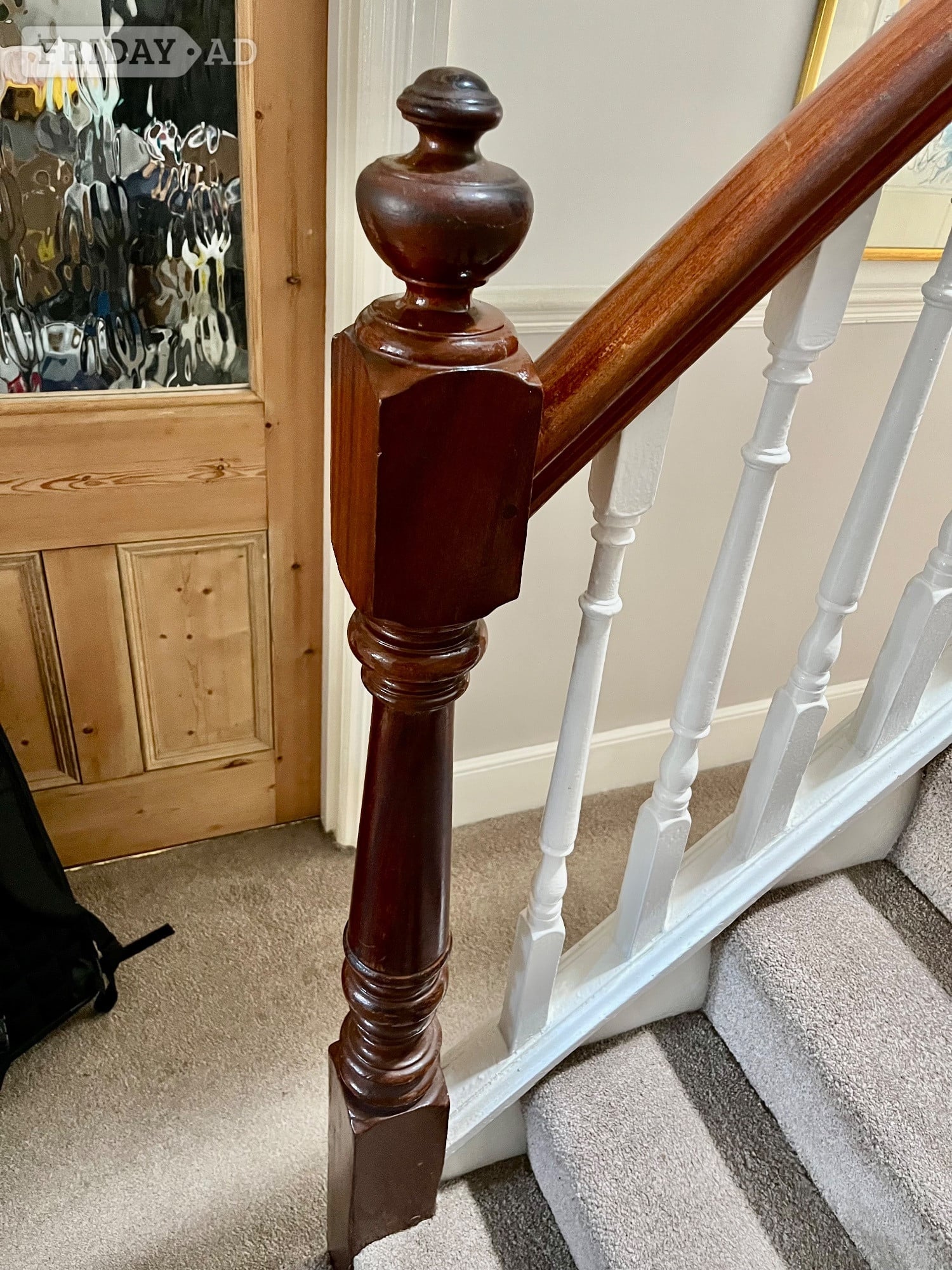 Wooden Victorian /Edwardian Stair Wood NEWEL POSTS  secondhand  - Home Decor