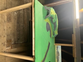 Model train layout board