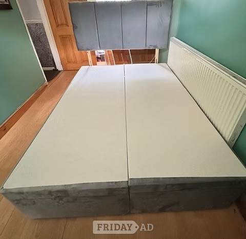 SINGLE -END LIFT DIVAN OTTOMAN WITH 24 INCH DESIGN HEADBOARD