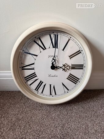Jones Of London Cream Wall Clock