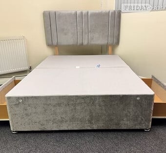 4 FOOT - DIVAN BASE 2 DRAWERS AND MIAMI HB 