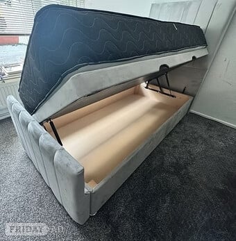 SINGLE - DELUXE LINED SIDE LIFT DIVAN OTTOMAN