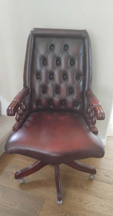 Mountbatton chesterfield office chair. Oxblood red in Tunbridge Wells