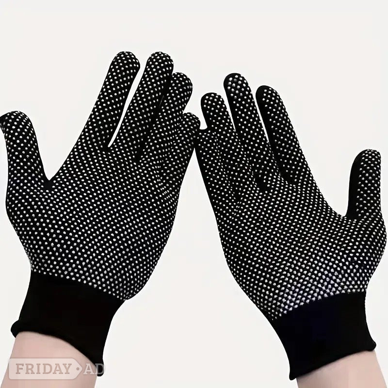 1 pair Black Unisex Anti Slip Gloves in Stourbridge
