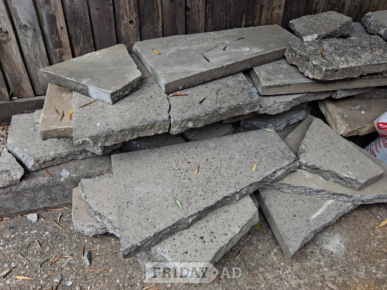 Broken paving /hard core  in Cranleigh