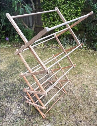 Wooden clothes airer