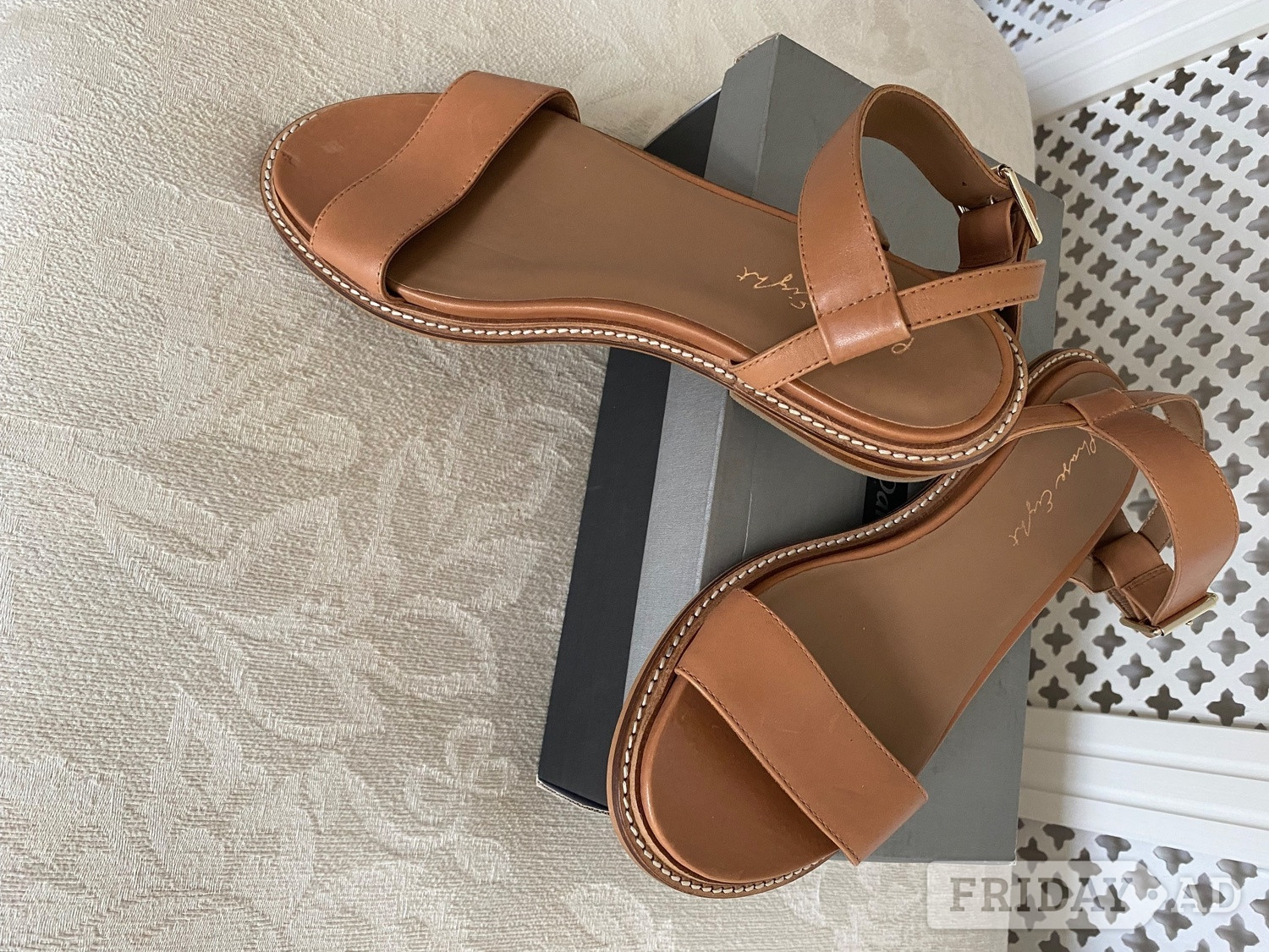 Women’s brand new Phase Eight tan leather sandals size 8.