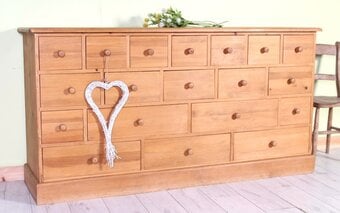 UK Delivery -Huge Farmhouse Pine Merchants Chest Of Drawers 100% 