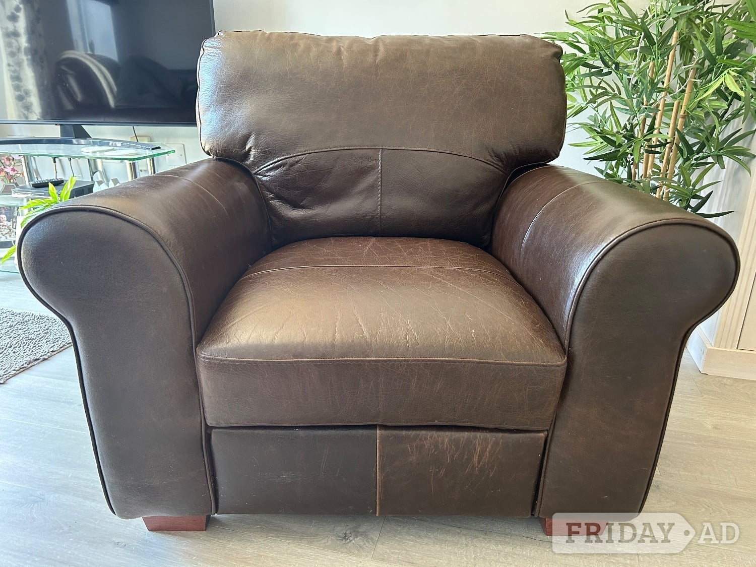 Quality Real Leather Armchair in Weston-Super-Mare