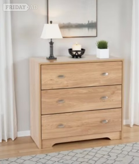 CARLTON 3 DRAWER CHEST - OAK EFFECT in Rotherham