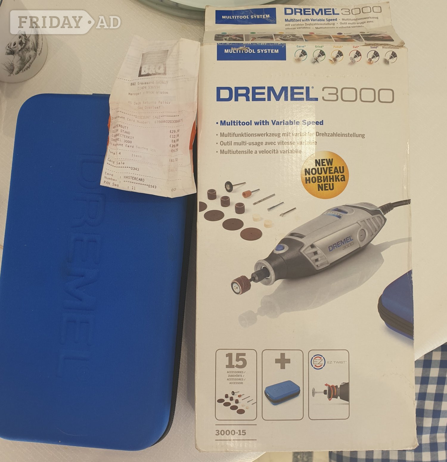 Dremel 3000 Multitool with Variable Speed hardly used. in Gravesend