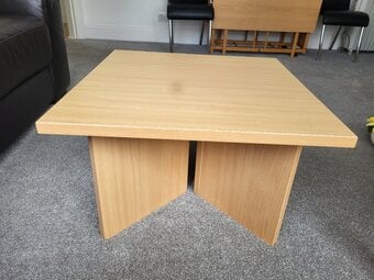 Light Wood Square Coffee Table