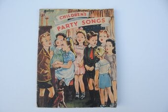 Children's Party Songs Book First Edition Vintage 1947