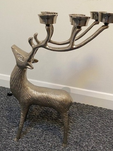 Silver Stag / Deer Candle Tea Light (6) Holder CLANBAY x 2 RARE 