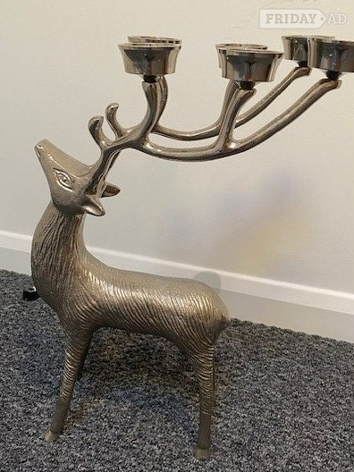 Silver Stag / Deer Candle Tea Light (6) Holder CLANBAY x 2 RARE 