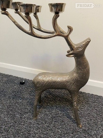 Hove Silver Stag / Deer Candle Tea Light (6) Holder CLANBAY x 2 RARE 